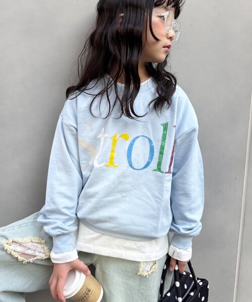 CIAOPANIC TYPY(チャオパニックティピー)の「【KIDS】ロンT感覚で着れる!ロゴオーバースウェット《ジュニアサイズあり》(Tシャツ/カットソー・キッズ・サックスブルー/グレー/ネイビー/イエロー・LARGE/X-LARGE/XX-LARGE/SMALL/MEDIUM)」の15枚目の写真