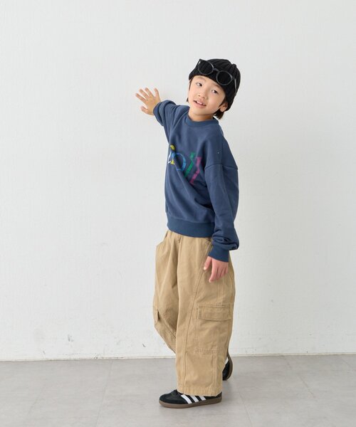 CIAOPANIC TYPY(チャオパニックティピー)の「【KIDS】ロンT感覚で着れる!ロゴオーバースウェット《ジュニアサイズあり》(Tシャツ/カットソー・キッズ・サックスブルー/グレー/ネイビー/イエロー・LARGE/X-LARGE/XX-LARGE/SMALL/MEDIUM)」の21枚目の写真