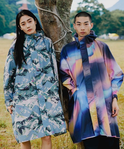 KiU(キウ)の「【FUJI ROCK FESTIVAL‘26 × KiU】キウスタンダードレインポンチョ(レインコート/ポンチョ・メンズ・ブラック系その他/ブルー系その他・FREE)」の4枚目の写真