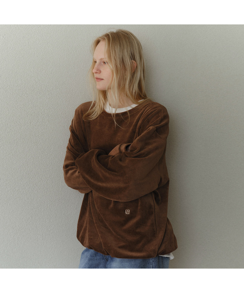 URAGO(ユラーゴ)の「Veloa string t-shirt(Tシャツ/カットソー・レディース・Beige/ネイビー/ブラウン・FREE)」の2枚目の写真