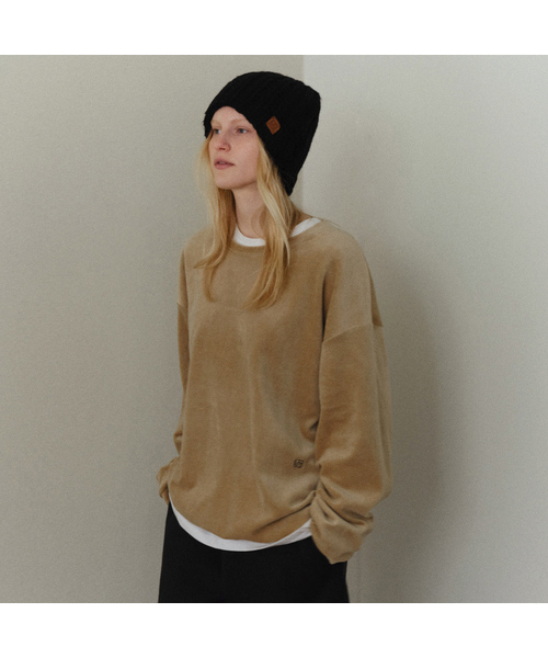 URAGO(ユラーゴ)の「Veloa string t-shirt(Tシャツ/カットソー・レディース・Beige/ネイビー/ブラウン・FREE)」の3枚目の写真