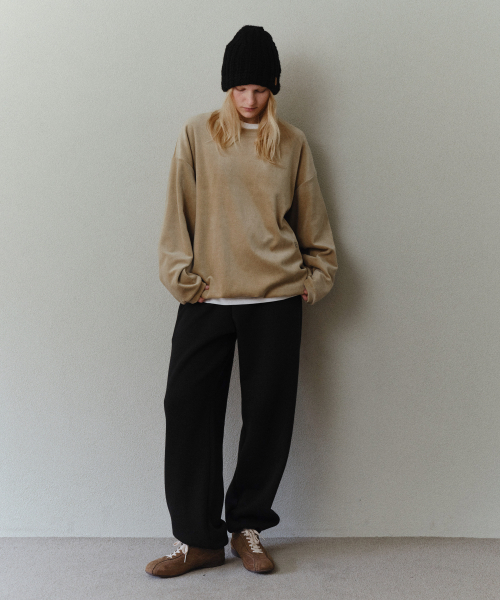 URAGO(ユラーゴ)の「Veloa string t-shirt(Tシャツ/カットソー・レディース・Beige/ネイビー/ブラウン・FREE)」の4枚目の写真