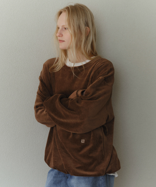 URAGO(ユラーゴ)の「Veloa string t-shirt(Tシャツ/カットソー・レディース・Beige/ネイビー/ブラウン・FREE)」の5枚目の写真