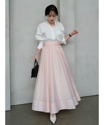 anuans | ギャザーベルトオーガンスカート(スカート)