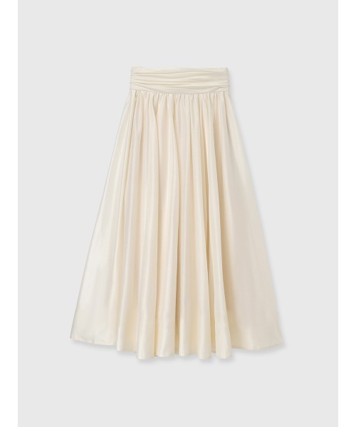 anuans（アニュアンス）の「ギャザーベルトオーガンスカート（スカート・レディース・アイボリー/モカ/その他34・S/M）」の2枚目の写真