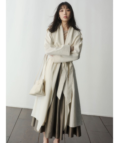 anuans（アニュアンス）の「ギャザーベルトオーガンスカート（スカート・レディース・アイボリー/モカ/その他34・S/M）」の7枚目の写真