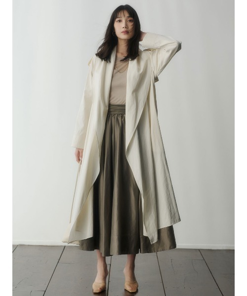 anuans（アニュアンス）の「ギャザーベルトオーガンスカート（スカート・レディース・アイボリー/モカ/その他34・S/M）」の5枚目の写真