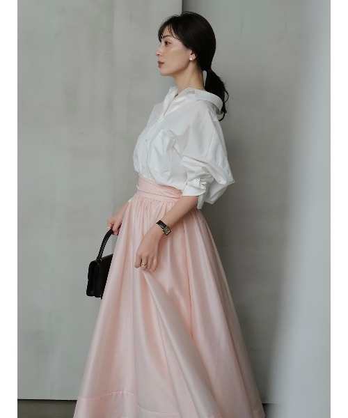 anuans（アニュアンス）の「ギャザーベルトオーガンスカート（スカート・レディース・アイボリー/モカ/その他34・S/M）」の18枚目の写真