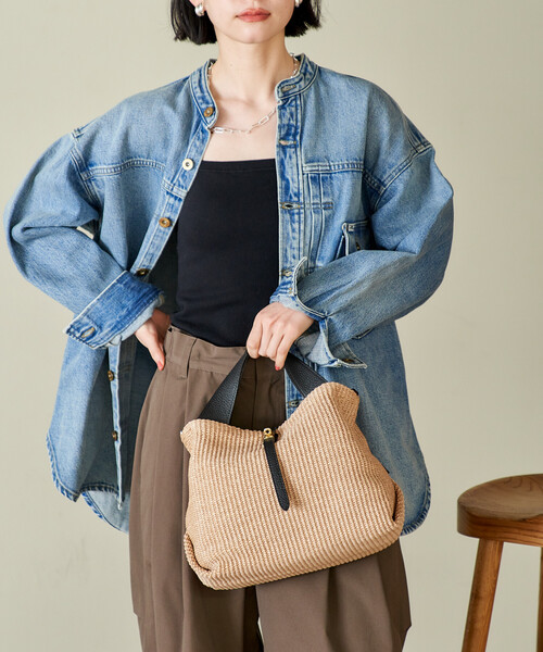 VIOLAd'ORO/ヴィオラドーロ SANDRO/ベルト付きハンドバッグ/2wayかご