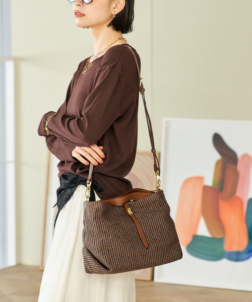 VIOLAd'ORO/ヴィオラドーロ SANDRO/ベルト付きハンドバッグ/2wayかご