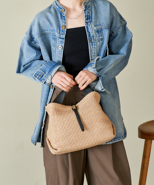 VIOLAd'ORO/ヴィオラドーロ SANDRO/ベルト付きハンドバッグ/2wayかご