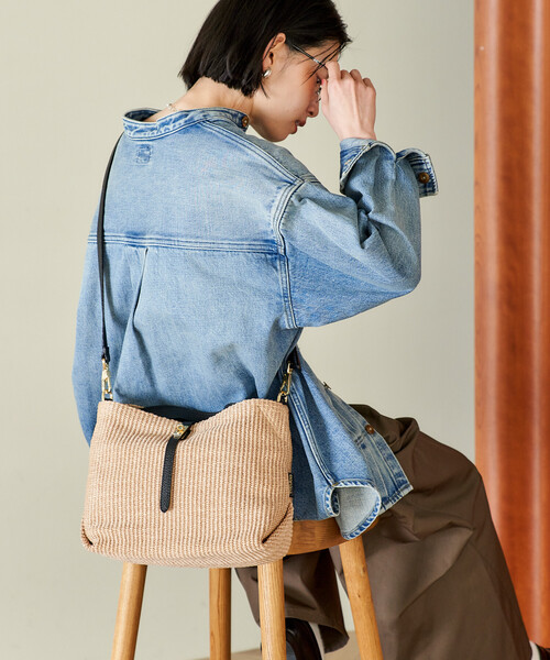 VIOLAd'ORO/ヴィオラドーロ SANDRO/ベルト付きハンドバッグ/2wayかご