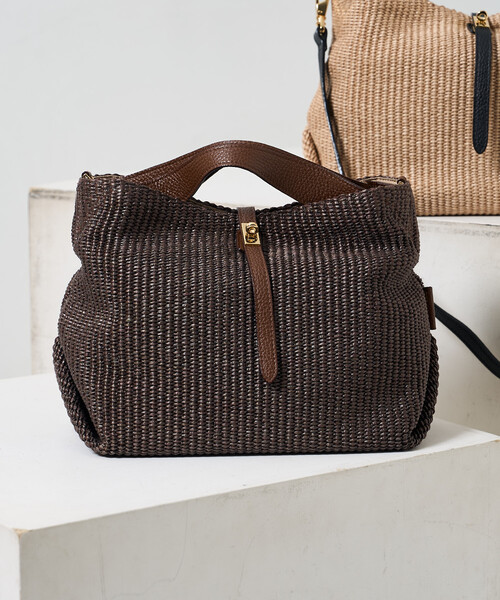 VIOLAd'ORO/ヴィオラドーロ SANDRO/ベルト付きハンドバッグ/2wayかご