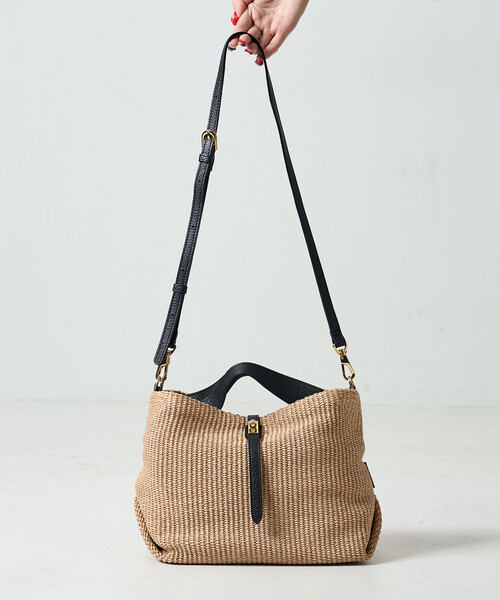 VIOLAd'ORO/ヴィオラドーロ SANDRO/ベルト付きハンドバッグ/2wayかご