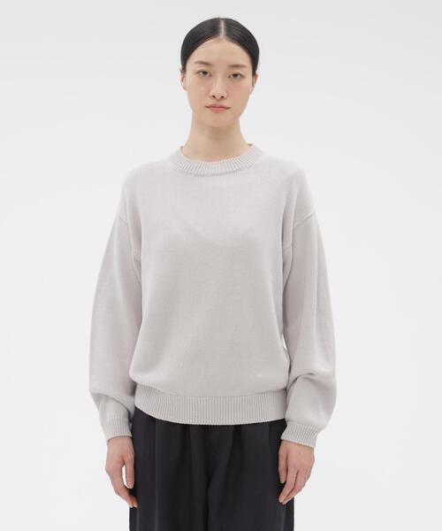 【最終価格】マーガレットハウエル　24SS コットンカシミア　ニット セール】HIGH TWIST COTTON LINEN（ニット/セーター）｜MARGARET