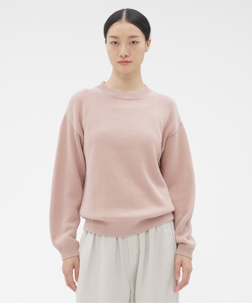MARGARET HOWELL(マーガレットハウエル)の「HIGH TWIST COTTON LINEN(ニット/セーター・レディース・ライトグレー/ピンク・FREE)」の1枚目の写真