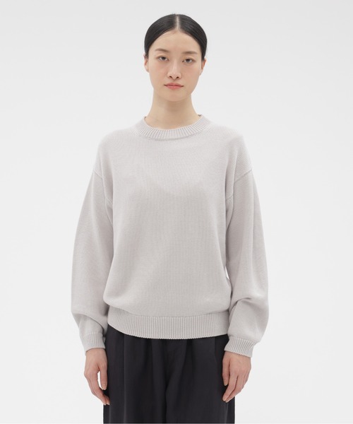MARGARET HOWELL(マーガレットハウエル)の「HIGH TWIST COTTON LINEN(ニット/セーター・レディース・ライトグレー/ピンク・FREE)」の2枚目の写真