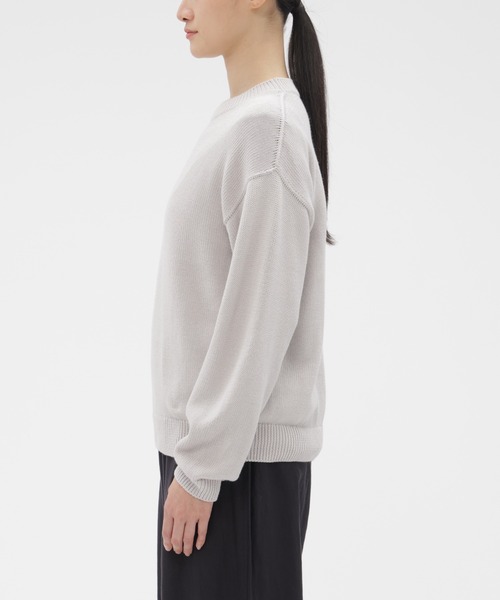 MARGARET HOWELL(マーガレットハウエル)の「HIGH TWIST COTTON LINEN(ニット/セーター・レディース・ライトグレー/ピンク・FREE)」の4枚目の写真