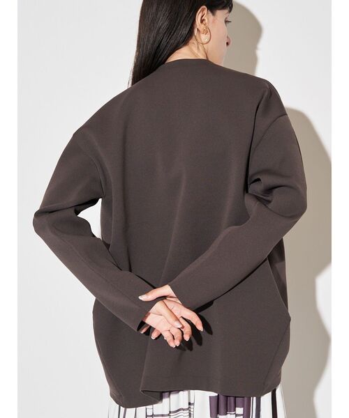 ELENDEEK(エレンディーク)の「コクーンフォルムカーディガン(カーディガン/ボレロ・レディース・ブラック/ブラウン/ピンク/ミント/オフホワイト・FREE)」の7枚目の写真