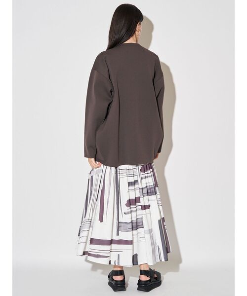 ELENDEEK(エレンディーク)の「コクーンフォルムカーディガン(カーディガン/ボレロ・レディース・ブラック/ブラウン/ピンク/ミント/オフホワイト・FREE)」の12枚目の写真