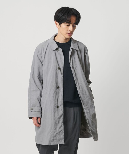 BEAUTY&YOUTH UNITED ARROWS（ビューティーアンドユースユナイテッドアローズ）の「PERTEX ナイロン バルマカン コート 撥水（ステンカラーコート・メンズ・オリーブ/ネイビー/ベージュ/ライトグレー・S/L/XL/M）」の9枚目の写真