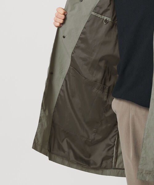 BEAUTY&YOUTH UNITED ARROWS（ビューティーアンドユースユナイテッドアローズ）の「PERTEX ナイロン バルマカン コート 撥水（ステンカラーコート・メンズ・オリーブ/ネイビー/ベージュ/ライトグレー・S/L/XL/M）」の20枚目の写真
