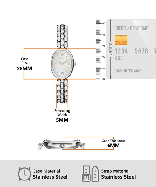 EMPORIO ARMANI（エンポリオアルマーニ）の「エンポリオ・アルマーニ 腕時計 レディース アナログ ステンレス AR11776（アナログ腕時計・レディース・シルバー・FREE）」の7枚目の写真