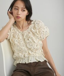 TODAYFUL/トゥデイフル] クロシェ レース ニットシャツ（シャツ