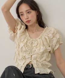 Kastane | 【累計販売数3万枚!/再追加/着痩せ◎】クシュクシュブラウス(シャツ/ブラウス)