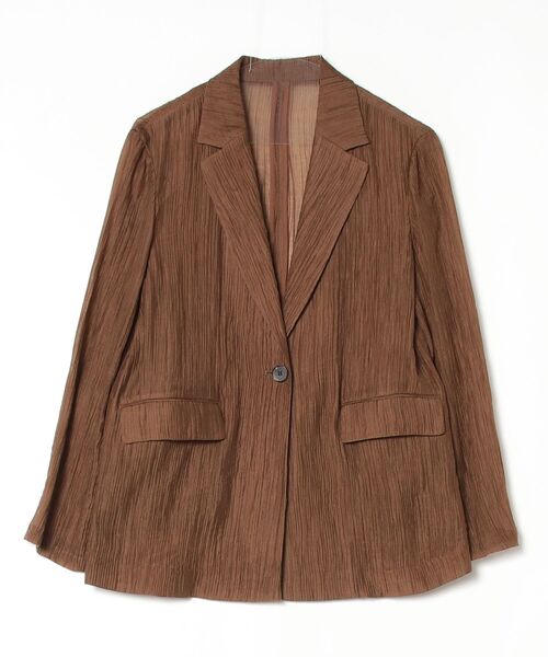 Ray BEAMS（レイビームス）の「シアー1BシングルJk（その他アウター・レディース・ダークブラウン/ホワイト系その他6・1/0）」の2枚目の写真