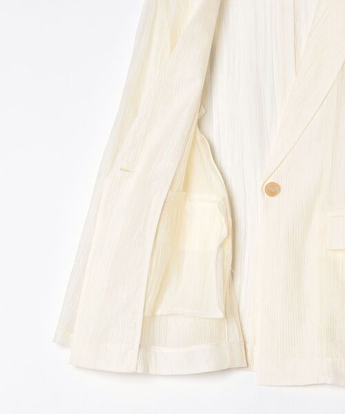 Ray BEAMS（レイビームス）の「シアー1BシングルJk（その他アウター・レディース・ダークブラウン/ホワイト系その他6・1/0）」の4枚目の写真