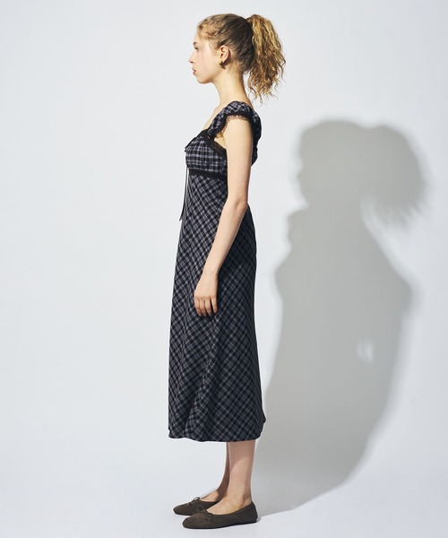 DEICY(デイシー)の「レースドッキングギャザーワンピース(ワンピース・レディース・ブラウン/ブラック・1/0)」の9枚目の写真