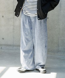 PBLIM | 《UNISEX/まるでデニム見え！/紫外線カット/ストレッチ》マルデニイージーワイドパンツ(デニムパンツ)