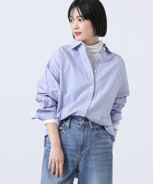 Gready Brilliant（グレディブリリアン）の「ＬＵストライプカラーシャツ（シャツ/ブラウス・レディース・ピンク/イエロー/ブルー・38）」の8枚目の写真