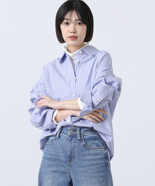 Gready Brilliant（グレディブリリアン）の「ＬＵストライプカラーシャツ（シャツ/ブラウス・レディース・ピンク/イエロー/ブルー・38）」の11枚目の写真