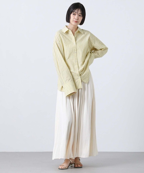 Gready Brilliant（グレディブリリアン）の「ＬＵストライプカラーシャツ（シャツ/ブラウス・レディース・ピンク/イエロー/ブルー・38）」の15枚目の写真