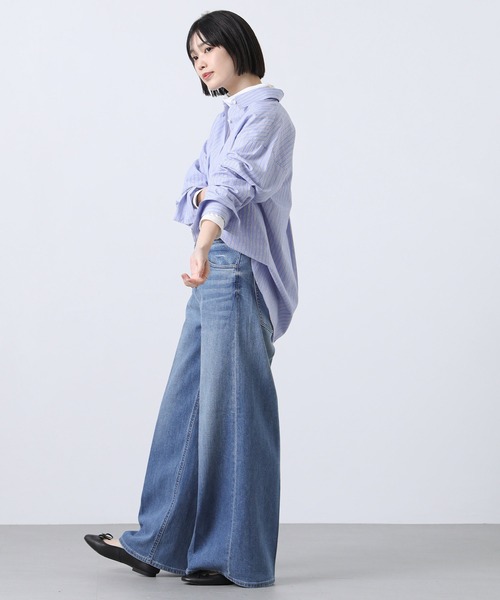 Gready Brilliant（グレディブリリアン）の「ＬＵストライプカラーシャツ（シャツ/ブラウス・レディース・ピンク/イエロー/ブルー・38）」の5枚目の写真