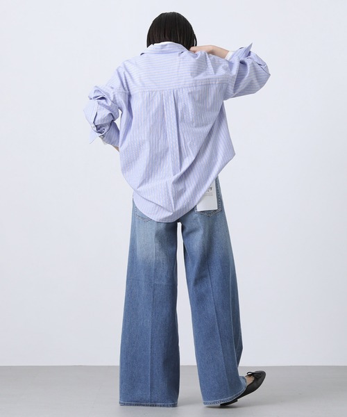 Gready Brilliant（グレディブリリアン）の「ＬＵストライプカラーシャツ（シャツ/ブラウス・レディース・ピンク/イエロー/ブルー・38）」の6枚目の写真