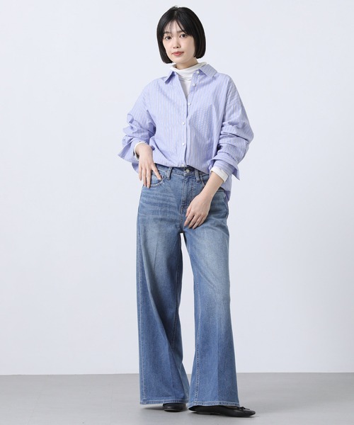 Gready Brilliant（グレディブリリアン）の「ＬＵストライプカラーシャツ（シャツ/ブラウス・レディース・ピンク/イエロー/ブルー・38）」の7枚目の写真