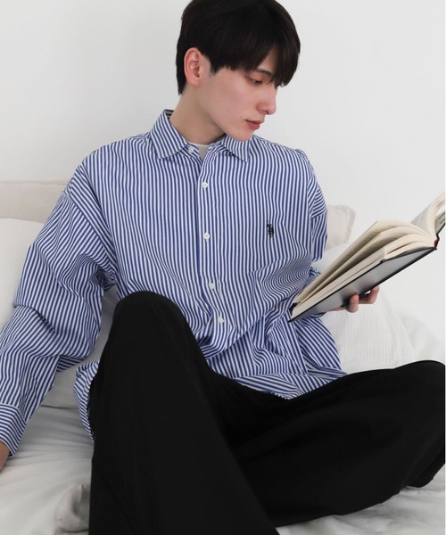 U.S. POLO ASSN.（ユーエスポロアッスン）の「∴WEGO/【26年春新作】U.S. POLO ASSN.別注シャツ（シャツ/ブラウス・メンズ・ブルー/その他1/ホワイト/その他2・LARGE/MEDIUM）」の3枚目の写真