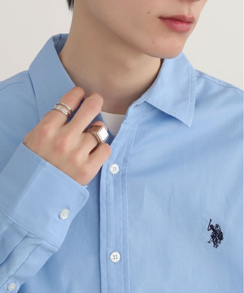 U.S. POLO ASSN.（ユーエスポロアッスン）の「∴WEGO/【26年春新作】U.S. POLO ASSN.別注シャツ（シャツ/ブラウス・メンズ・ブルー/その他1/ホワイト/その他2・LARGE/MEDIUM）」の18枚目の写真