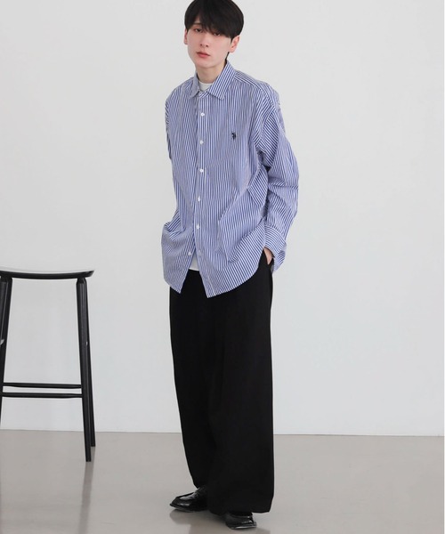 U.S. POLO ASSN.（ユーエスポロアッスン）の「∴WEGO/【26年春新作】U.S. POLO ASSN.別注シャツ（シャツ/ブラウス・メンズ・ブルー/その他1/ホワイト/その他2・LARGE/MEDIUM）」の6枚目の写真