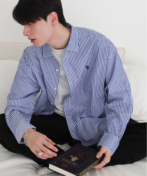 U.S. POLO ASSN.（ユーエスポロアッスン）の「∴WEGO/【26年春新作】U.S. POLO ASSN.別注シャツ（シャツ/ブラウス・メンズ・ブルー/その他1/ホワイト/その他2・LARGE/MEDIUM）」の5枚目の写真