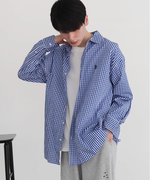 U.S. POLO ASSN.（ユーエスポロアッスン）の「∴WEGO/【26年春新作】U.S. POLO ASSN.別注シャツ（シャツ/ブラウス・メンズ・ブルー/その他1/ホワイト/その他2・LARGE/MEDIUM）」の11枚目の写真