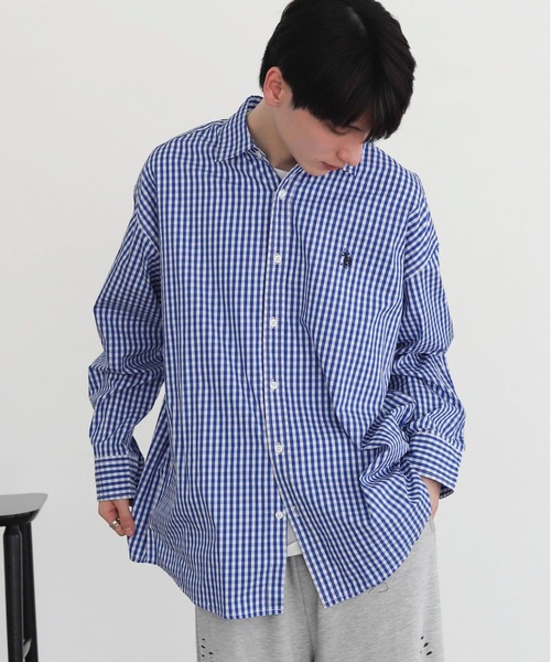 U.S. POLO ASSN.（ユーエスポロアッスン）の「∴WEGO/【26年春新作】U.S. POLO ASSN.別注シャツ（シャツ/ブラウス・メンズ・ブルー/その他1/ホワイト/その他2・LARGE/MEDIUM）」の12枚目の写真