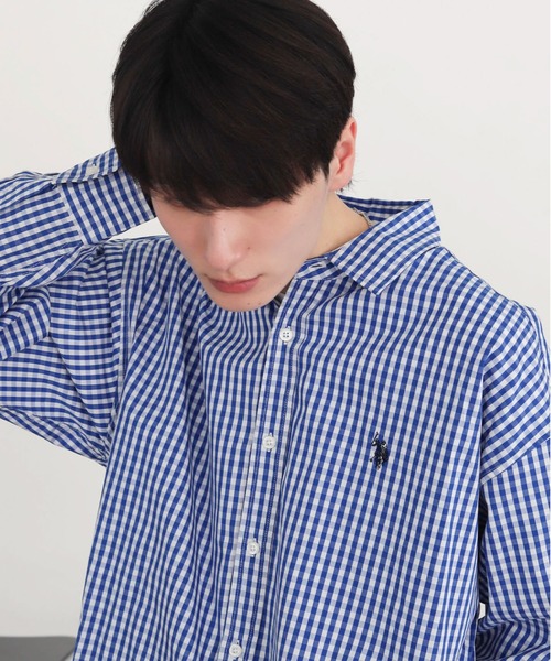 U.S. POLO ASSN.（ユーエスポロアッスン）の「∴WEGO/【26年春新作】U.S. POLO ASSN.別注シャツ（シャツ/ブラウス・メンズ・ブルー/その他1/ホワイト/その他2・LARGE/MEDIUM）」の13枚目の写真