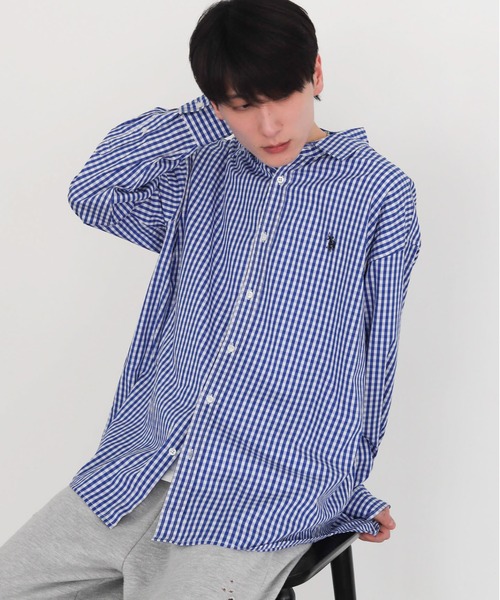 U.S. POLO ASSN.（ユーエスポロアッスン）の「∴WEGO/【26年春新作】U.S. POLO ASSN.別注シャツ（シャツ/ブラウス・メンズ・ブルー/その他1/ホワイト/その他2・LARGE/MEDIUM）」の9枚目の写真