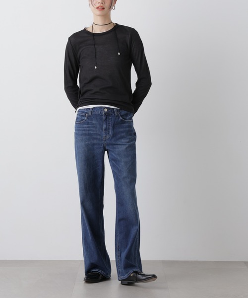 Healthy denim(ヘルシーデニム)の「Healthy DENIM/Quiche(デニムパンツ・レディース・ライトブルー/ダークブルー・23/24/25)」の2枚目の写真