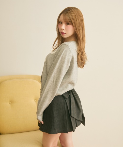 TITTY&CO.（ティティーアンドコー）の「リボンニットカーディガン（カーディガン/ボレロ・レディース・グレー/ピンクベージュ/アイボリー/ピンク・FREE）」の18枚目の写真