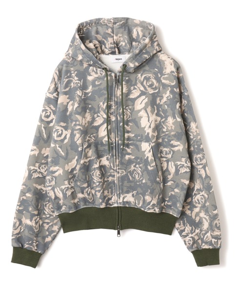 atmos pink(アトモスピンク)の「atmos pink Rose Camouflage Zip-up Hoodie / アトモス ピンク ローズ カモフラージュ ジップアップ フーディ(パーカー・レディース・ピンク/カーキ・FREE)」の2枚目の写真